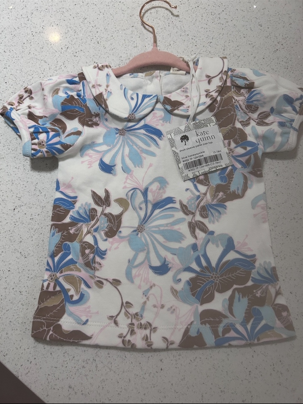 NWT Kate Quinn blue honeysuckle top